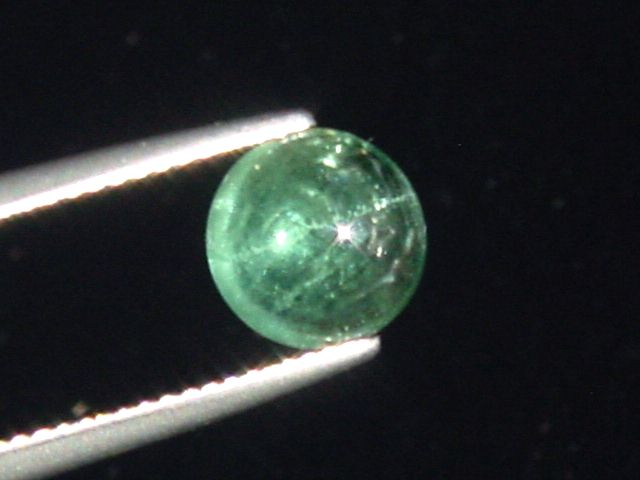 Verdelite Tourmaline cat's eye 2,00 Ct. round cabochon Brazil