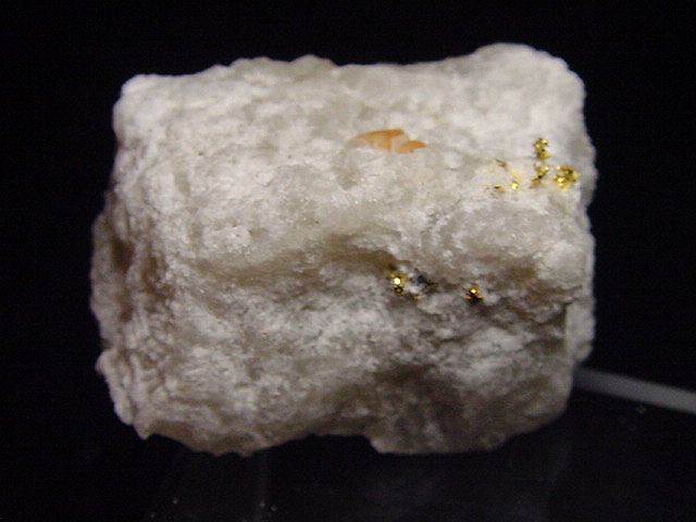 Gold crystalline in Quartz specimen 33 mm - Brusson, Val d'Aosta, Italy