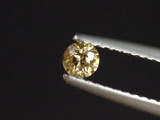 Kassiterit 0,39 Ct. 3,5 mm Rund geschliffen - Böhmen, Tschechien