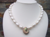 Pearl necklace with Ammonite