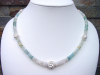 Aquamarine and Rainbow Moonstone necklace