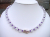 Amethyst necklace with Quartz