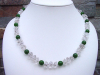 Nephrite necklace with Quartz crystals