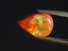 Feueropal 1,64 Ct. mit Farbenspiel Tropfen Cabochon