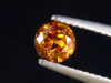 Spessartit Granat 0,78 Ct. leuchtend orange 5 mm Rund Tansania B-Qualität